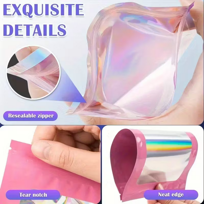 Pink Reusable Sealed Zipper Bags 12X7.5 CM - Image 4