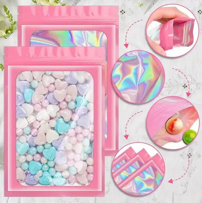 Pink Reusable Sealed Zipper Bags 12X7.5 CM - Image 3