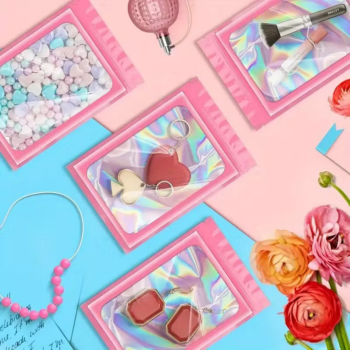 Pink Reusable Sealed Zipper Bags 12X7.5 CM - Image 2